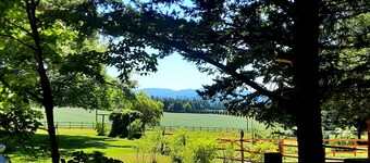 Little Red Caboose with a View in the Scenic Columbia River Gorge