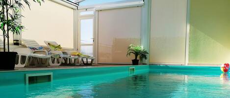 Indoor pool, a heated pool