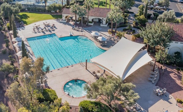 A heated pool