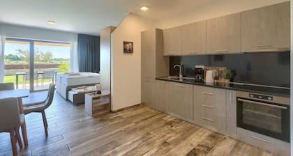Brand New Modern studio apartment for up to 2+1 guests with shared pool