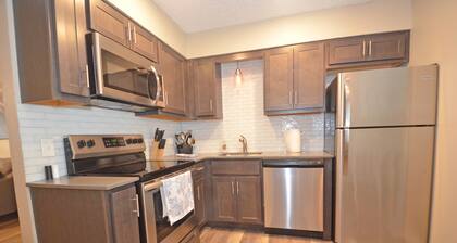 OKC condo with king bed and balcony