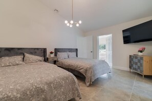 4 bedrooms, iron/ironing board, travel crib, WiFi