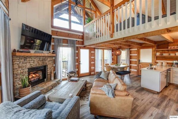 智能電視、壁爐、電子遊戲、DVD 播放機