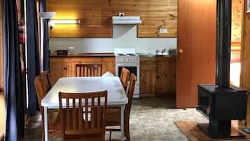 Mini-fridge, microwave, stovetop, electric kettle
