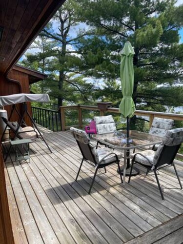 Beautiful private, wood and stone cabin home on Storm Bay Rd.