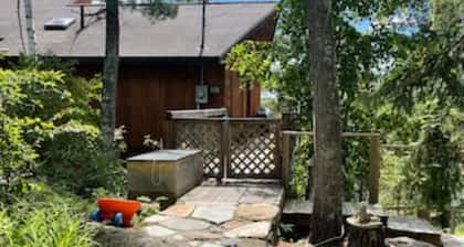 Beautiful private, wood and stone cabin home on Storm Bay Rd.
