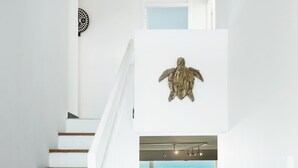 A staircase leading to a room with a view of the ocean. - VILLA VICTORIA FACING THE SEA (Le Gosier)