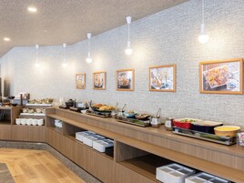 Café da manhã com buffet todos os dias mediante uma taxa