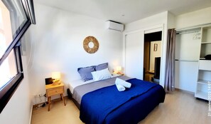 2 dormitorios, tabla de planchar con plancha, wifi gratis y ropa de cama