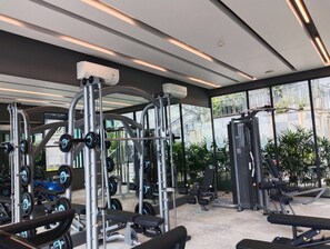 Departamento, 1 habitación, con acceso para personas discapacitadas, balcón | Sala de fitness