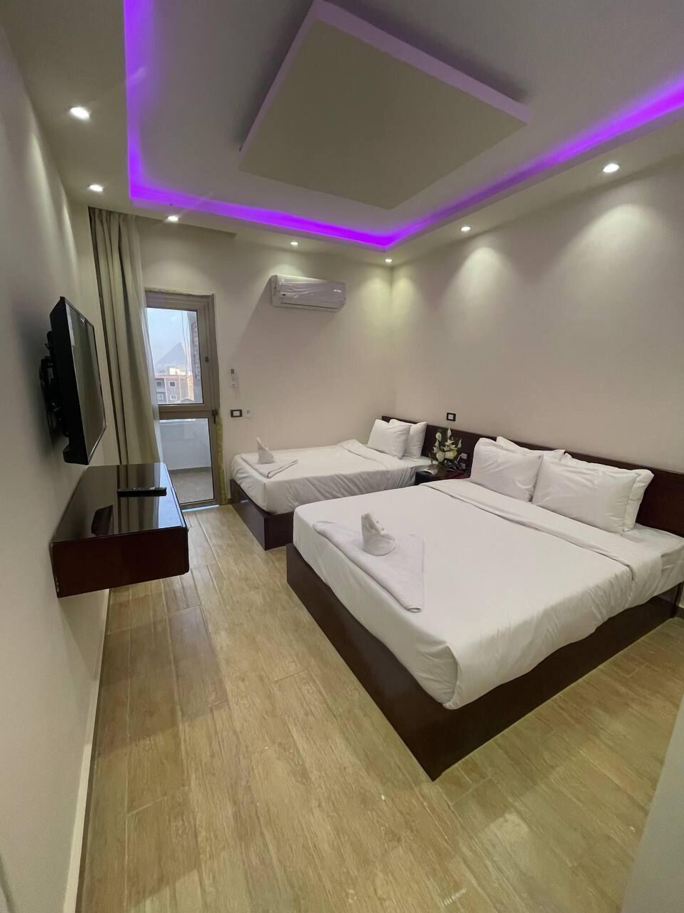 Egyptian cotton sheets, premium bedding, memory-foam beds, minibar