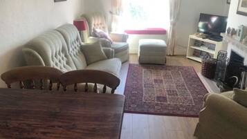 TV, fireplace, DVD player, stereo