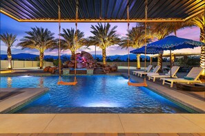 Outdoor pool, a heated pool