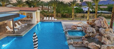 Outdoor pool, a heated pool