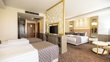 Minibar, coffres-forts dans les chambres, Wi-Fi gratuit, draps fournis