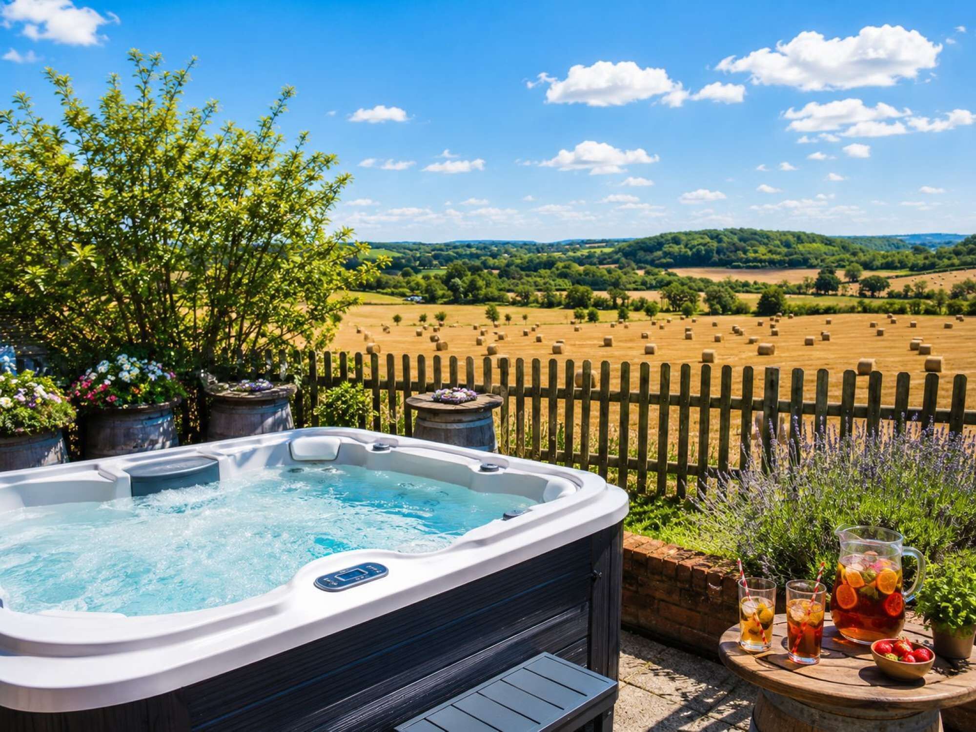Outdoor spa tub