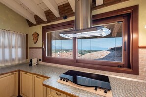 Basic Apartment, 2 Bedrooms | Private kitchen | Full-size fridge, microwave, oven, stovetop