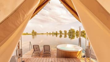 Tent, Hot Tub, Overwater