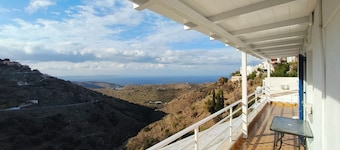 Enjoy the greek cycladic sunset from our balcony in Kea!