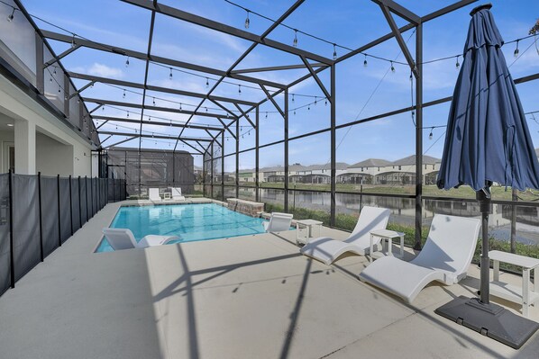 A heated pool