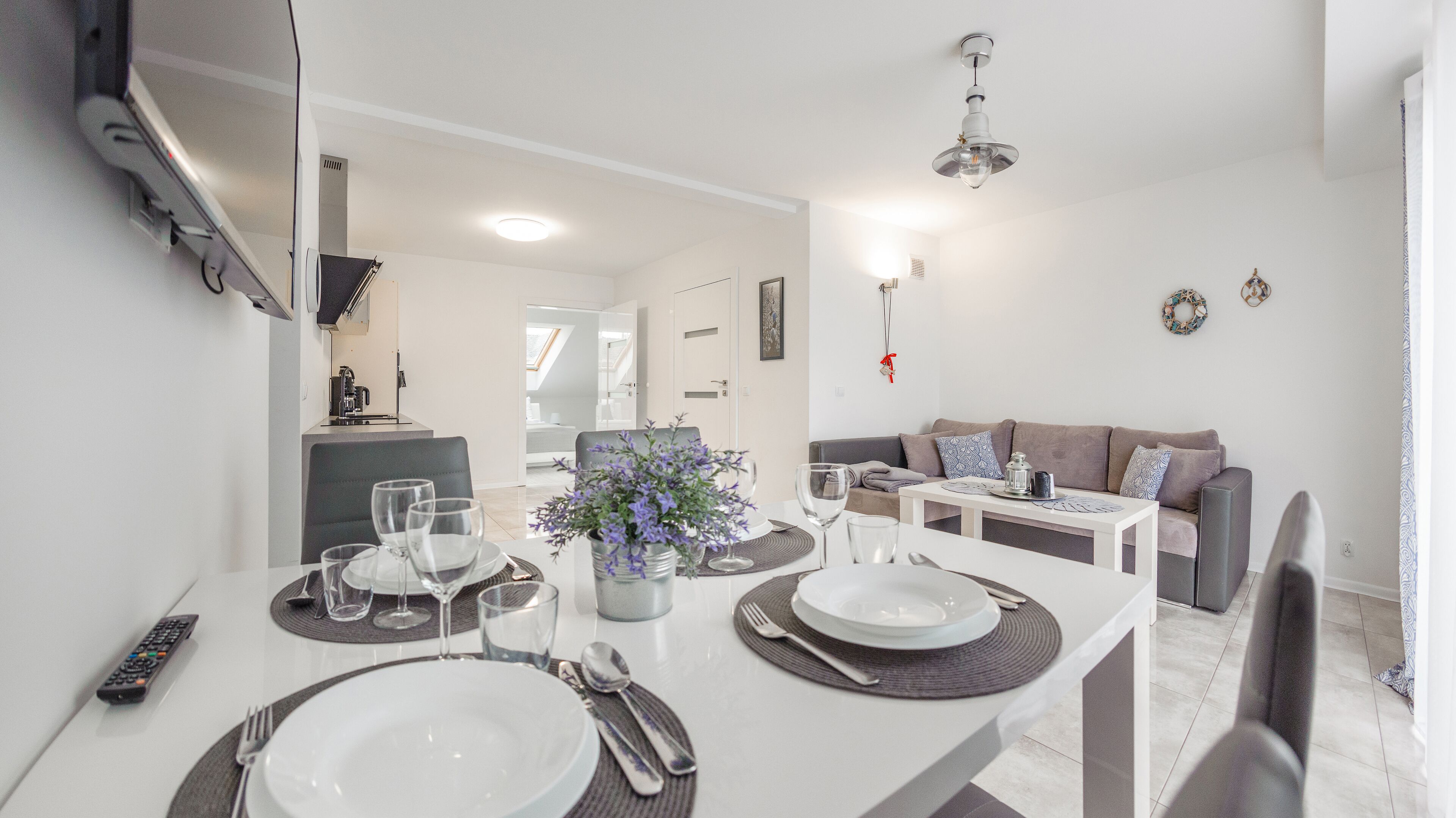 Apartment (34 ŻAGIEL) | Living area | Flat-screen TV