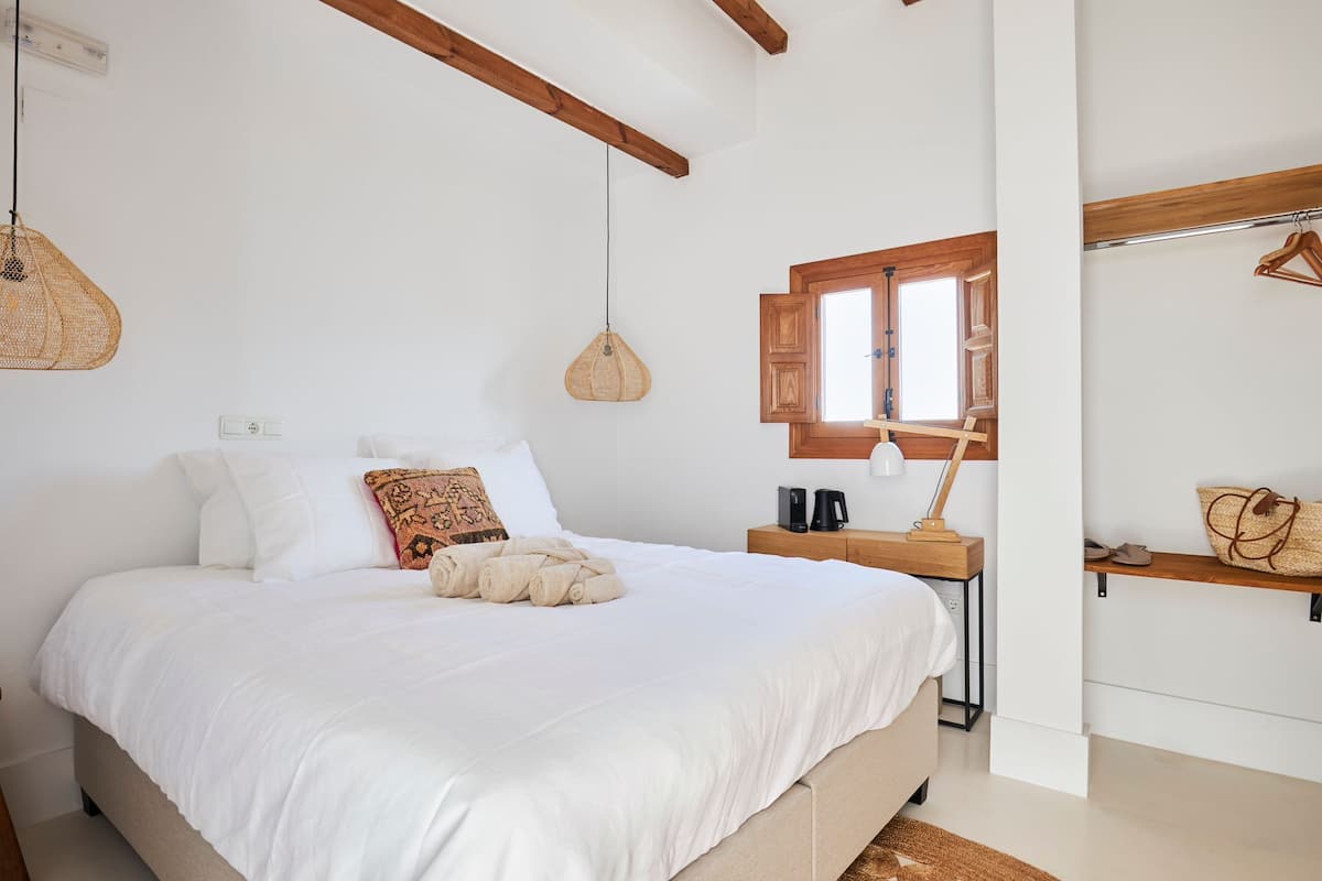 1 habitación y ropa de cama de alta calidad