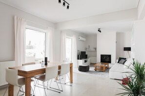 Standard Apartment | Living area | 43-inch Smart TV with digital channels, TV