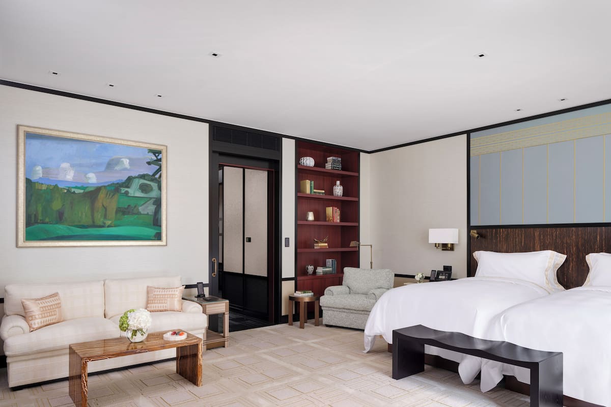 Egyptian cotton sheets, premium bedding, down duvets, minibar