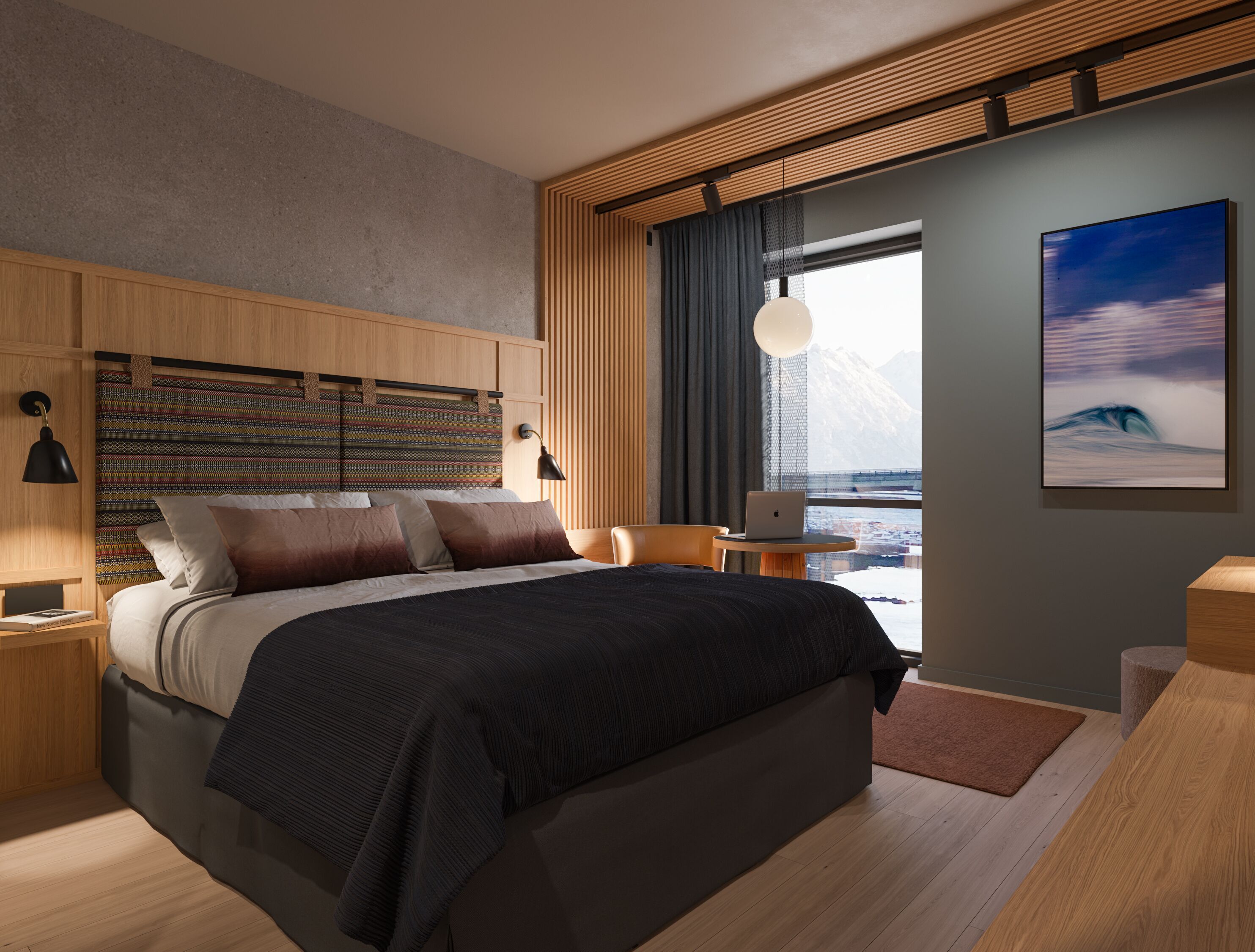 Ropa de cama de alta calidad, edredón, camas con pillow-top y minibar 
