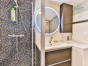 Shower, hair dryer