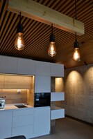 Refrigerador, cafetera expreso