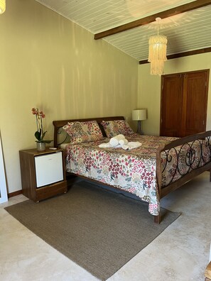 Bangalô conforto | 1 quarto, roupas de cama premium, camas com colchões pillow-top