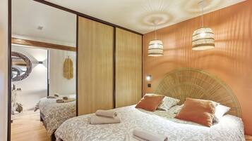 1 chambre, fer et planche à repasser, Wi-Fi gratuit, draps fournis
