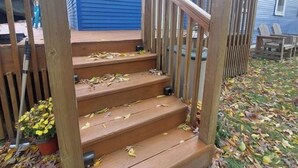 Terrace/patio - Lake Geneva Area Cottage -walk to Lake Mary WIFI, Gas grill, golf, FENCED yard  (Twin Lakes)