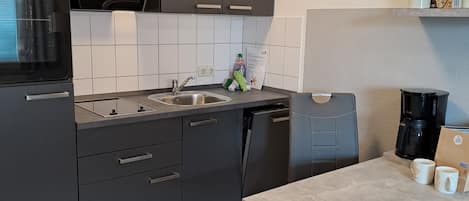 Fridge, oven, stovetop, dishwasher