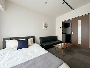 1 bedroom, iron/ironing board, WiFi, bed sheets - Nagomi by b hotel | Comfortable Studio Stay N41 (Hiroshima City)