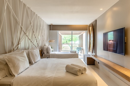 1 habitación, minibar, muebles diferentes y sistema de insonorización