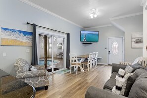 TV - The Pool House - Gulf View, Heated Indoor Pool, Walk to the Beach + Dining! (Miramar Beach)