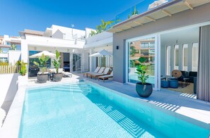 A heated pool