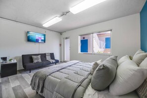 1 bedroom, iron/ironing board, travel crib, free WiFi