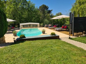 A heated pool