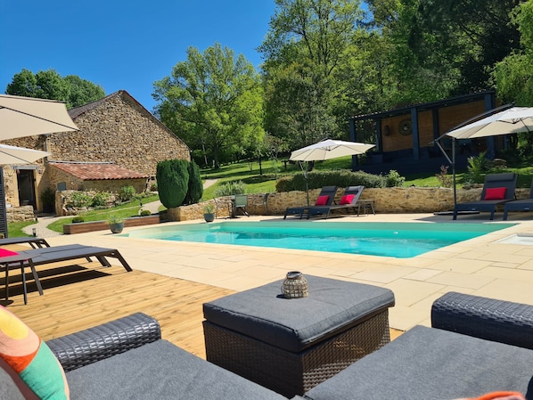 A heated pool