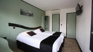 Blackout curtains, soundproofing, iron/ironing board, cots/infant beds