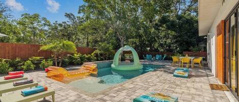 A heated pool