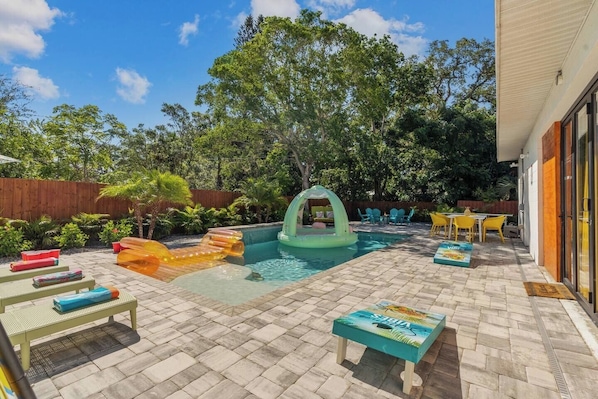 A heated pool
