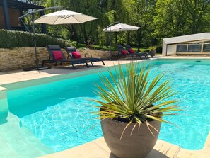 A heated pool