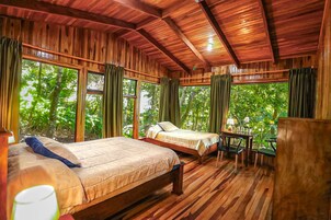 Habitación panorámica, 1 habitación, vistas a la montaña | Ropa de cama de alta calidad, edredones de plumas, caja fuerte