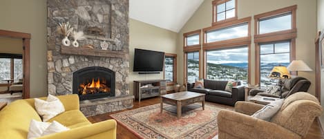 TV connectée, cheminée, espaces bureaux