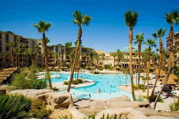 A heated pool