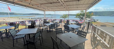 Outdoor banquet area